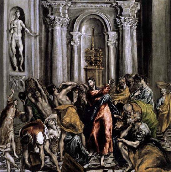 GRECO, El The Purification of the Temple after France oil painting art
